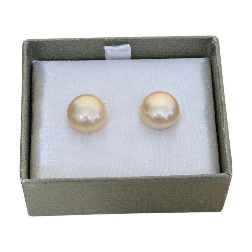 Vtg Honora Fresh Water Cultured Pearl Sterling Silver Earrings Post 925 W Box